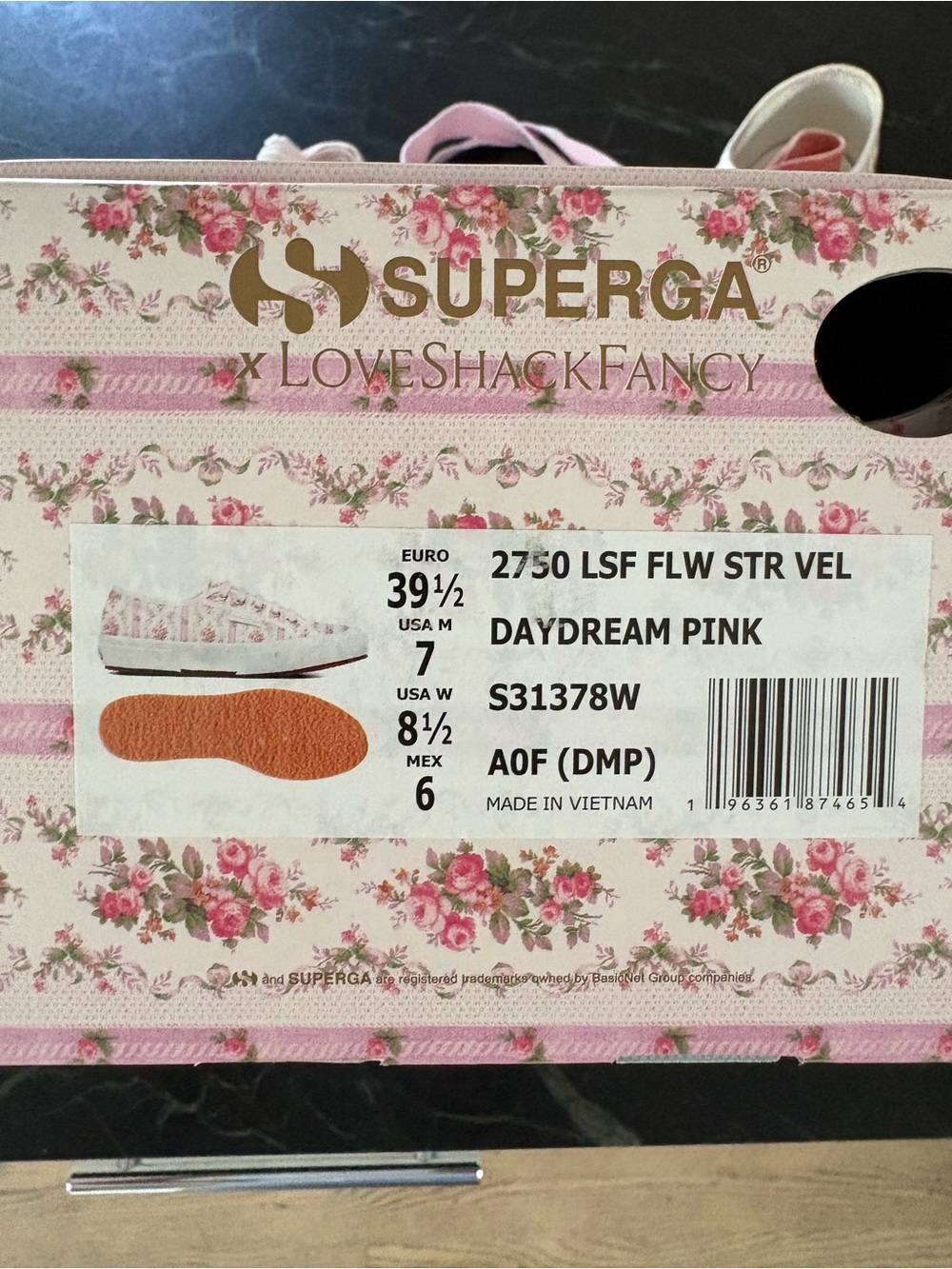 Superga x Loveshackfancy - Pink Floral Sneakers w/ Matching Tote & Box 2750 - Picture 2 of 12